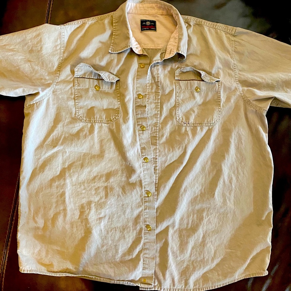 Wranglers Khaki Button-down shirt